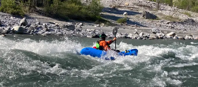 Wildwasser Packraftkurs auf WW III